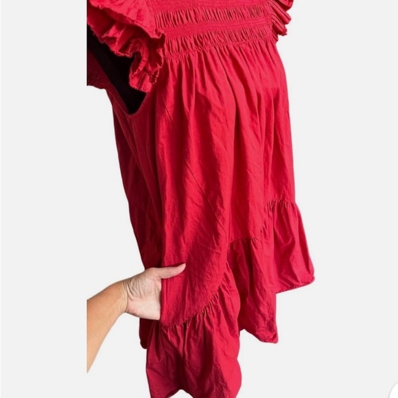 Red Ruffled Dress - Picture 4 of 11